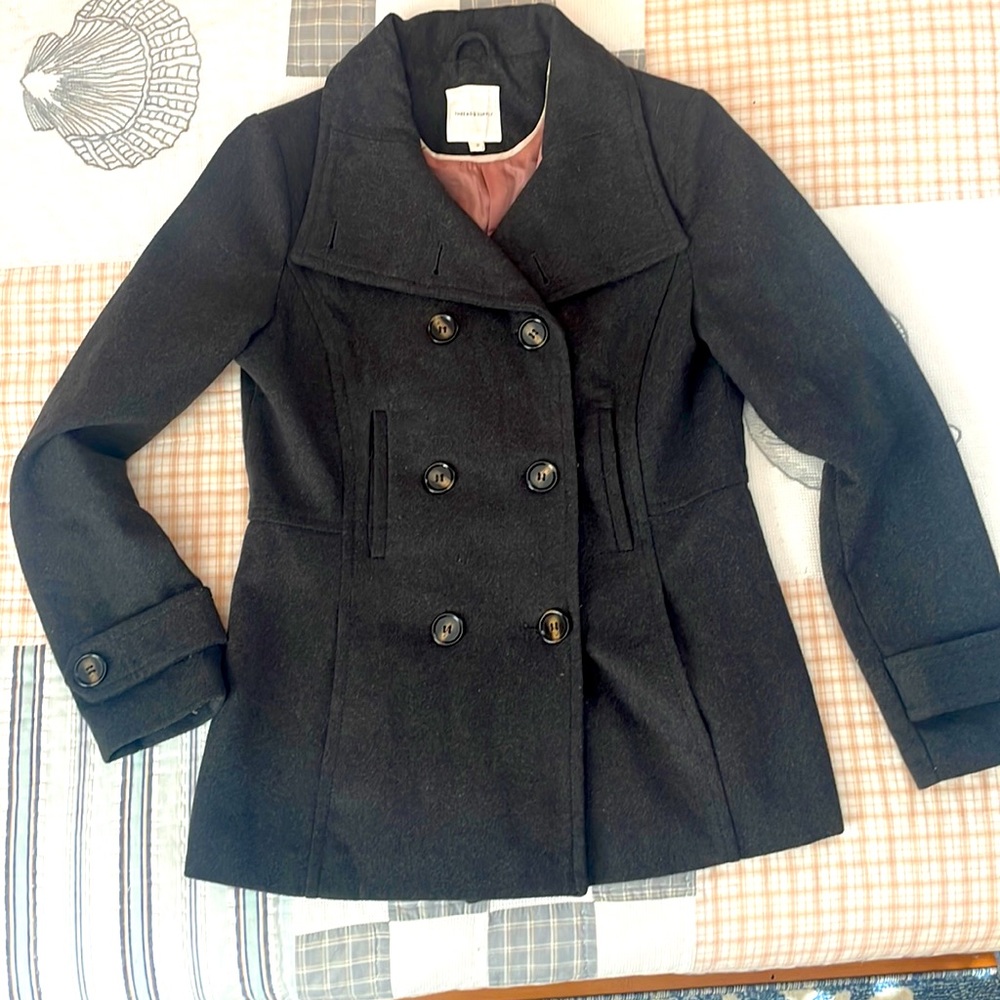 Charcoal Grey Peacoat